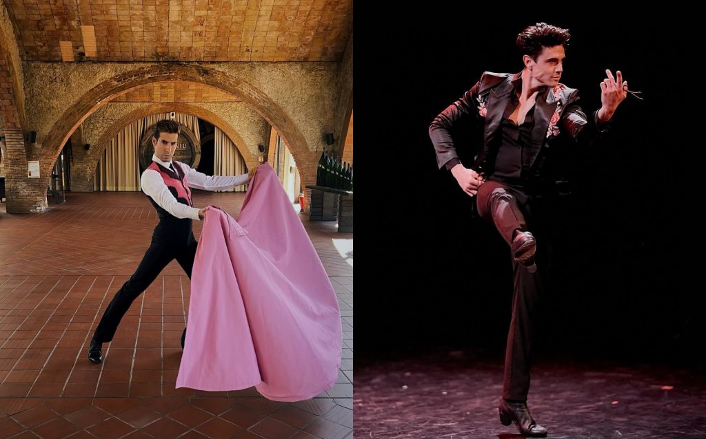 The Spanish feeling male flamenco dancer for events