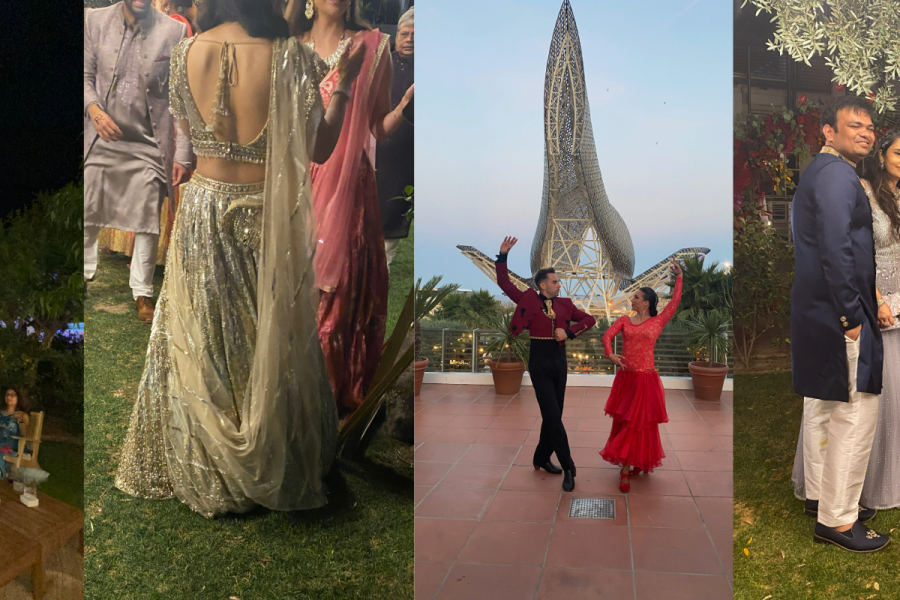 Spanish Sangeet de Ruchi &amp; Rana en Barcelona, donde la magia del flamenco se fusionó con la tradición hindú en un evento inolvidable.